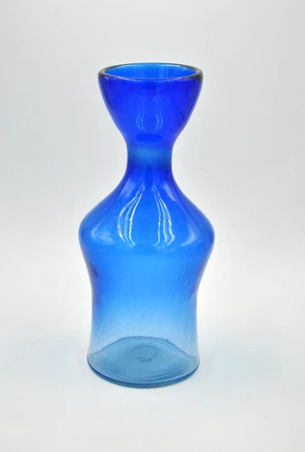 Vintage Blenko Glass Decanter - Design #5922S - Persian Blue - NO STOPPER