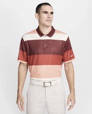 NWT 70 Nike Dri-FIT Victory Golf Polo Color Block Red FZ7452-619 Men's Size M