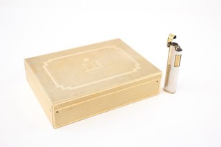 Dunhill Gold & Silver Plate Riollagas Vintage Pocket Lighter w/ Dunhill Box