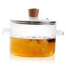 Glass Pots for Cooking on Stove, 1.8L/60 OZ Clear Simmer Pot Potpourri, Glass 
