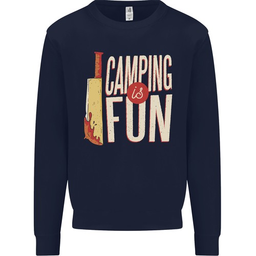 Camping is Fun Funny Murder Halloween Kids Sweatshirt Jumper - Picture 3 of 35