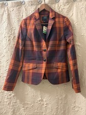 New THE LIMITED Multi Color Plaid Fitted Jacket-Blazer-SZ XSmal