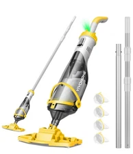 Cordless Rechargeable Pool VacuumHandheld Pool Cleaner Extension Poles9.12ft