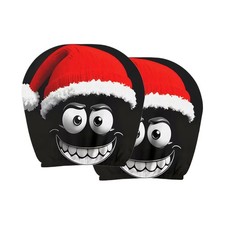 2x Funny Cartoon Face Car Headrest Cover Christmas Vehicle Seat Head Rest Cover