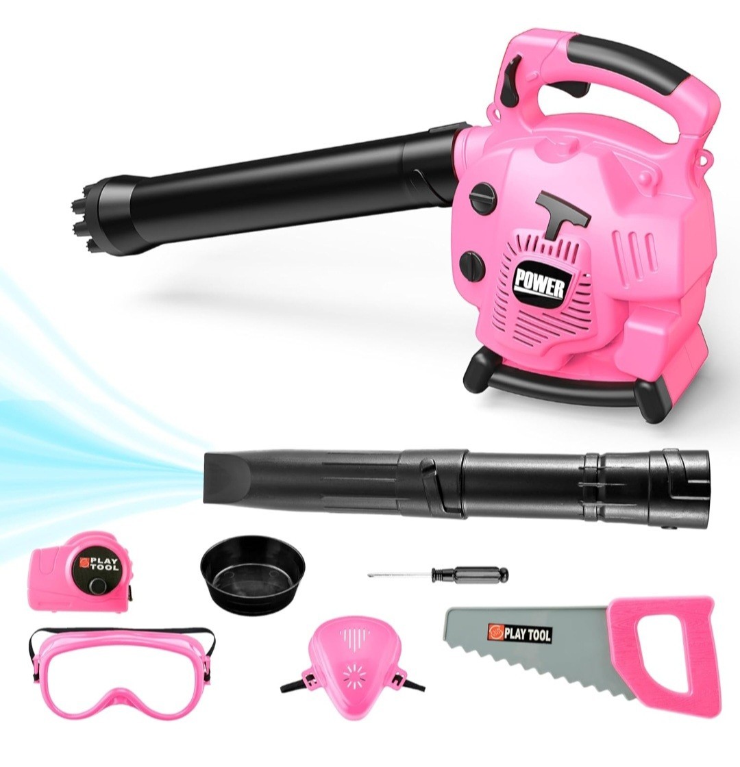 For Toddlers - Upgrade Pink Kids Bubble Machine With...