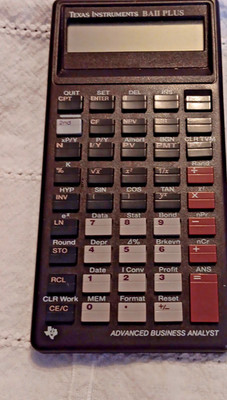 Texas Instruments BAII PLUS Financial Calculator LCD Display