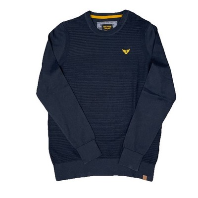 PME Legend American Classic Crewneck Sweater Mens Medium Knit Emblem Navy Cotton