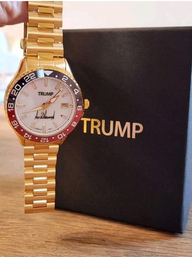 Neu President Trump #227 weißes Zifferblatt automatische 18k vergoldet limitierte Uhr - Bild 16 von 22
