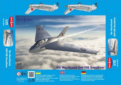 Mikromir 72-022 DH-108 Swallow 1/72 plastic kit