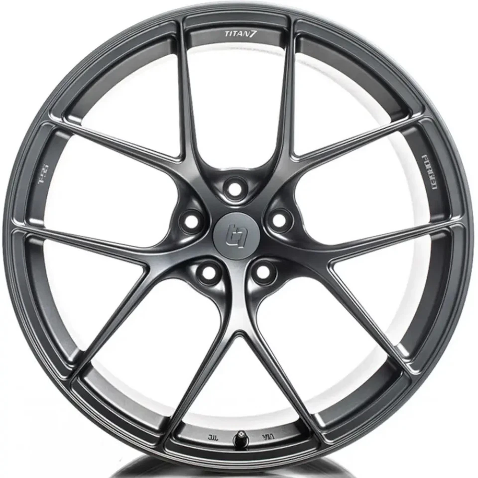 18x9.5 Satin Titanium Wheel Titan 7 T-S5 5x120  22 - Изображение 3 из 3