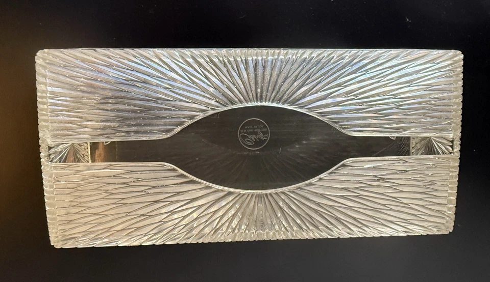 Caja de pañuelos vintage Celebrity Inc Lucite diseño Sunburst hecha en EE. UU. Foto 2 de 4