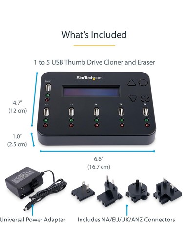 Startech.com Standalone 1:5 Usb Flash Drive Duplicator And Eraser - Flash Drive - Picture 6 of 7