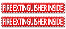 🔥🧯(2-pieces) NEW 1.5x9 Vinyl Fire Extinguisher Inside Sign self adhesive🔥🧯