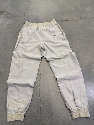 VTG 90s Nike Challenge Court Pants Mens M Off White Windbreaker Tennis Agassi