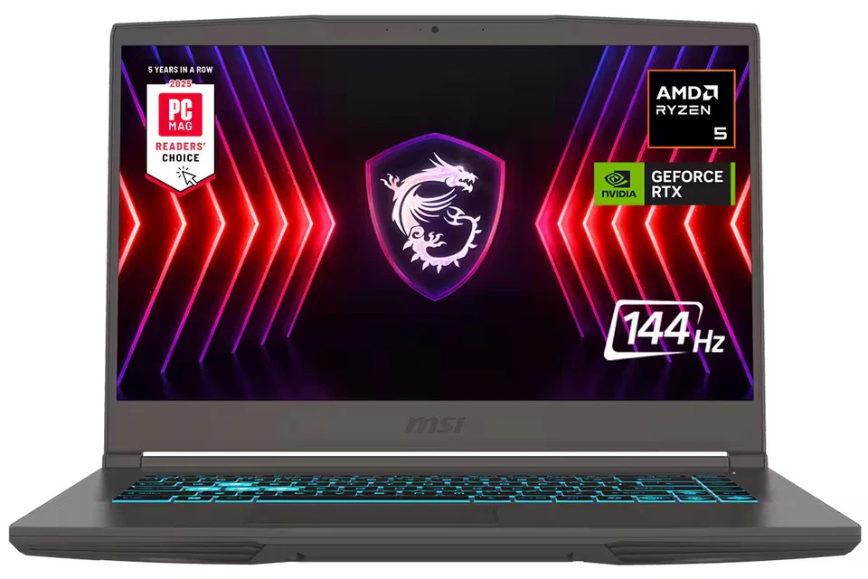 MSI - THIN A15 15.6" 144Hz FHD Gaming Laptop - AMD R5-7535HS - GeForce RTX 40...