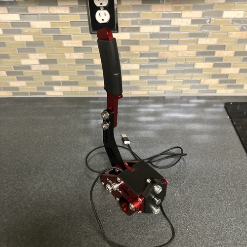 Computer PC USB Driving Simulator Red Gaming Handbrake Aikeec Brake  No Hardware - Picture 17 of 20