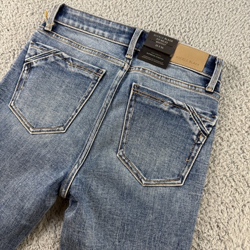 Buckle Black Bootcut Jeans Womens 25x34 Blue Denim Universal Fit No 53 Mid Rise - Picture 3 of 13