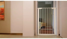 Extra Tall Pressure Fit Pet Gate Two way Opening Double Locking System- White