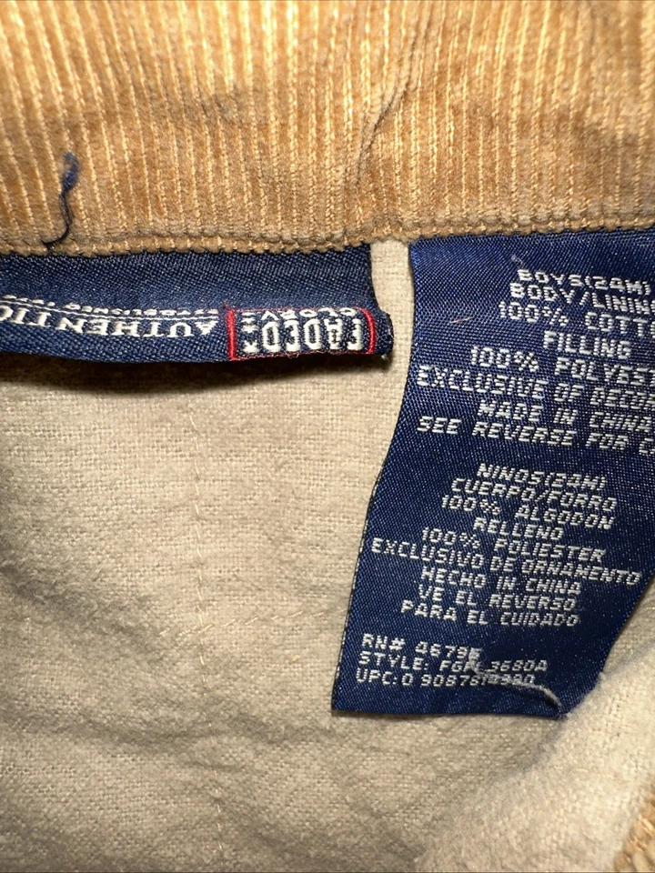 Chaqueta de Colección Años 90 Niños Estilo Carhartt Lona 24 Mo Caqui Parches Pana Cuello Foto 2 de 4