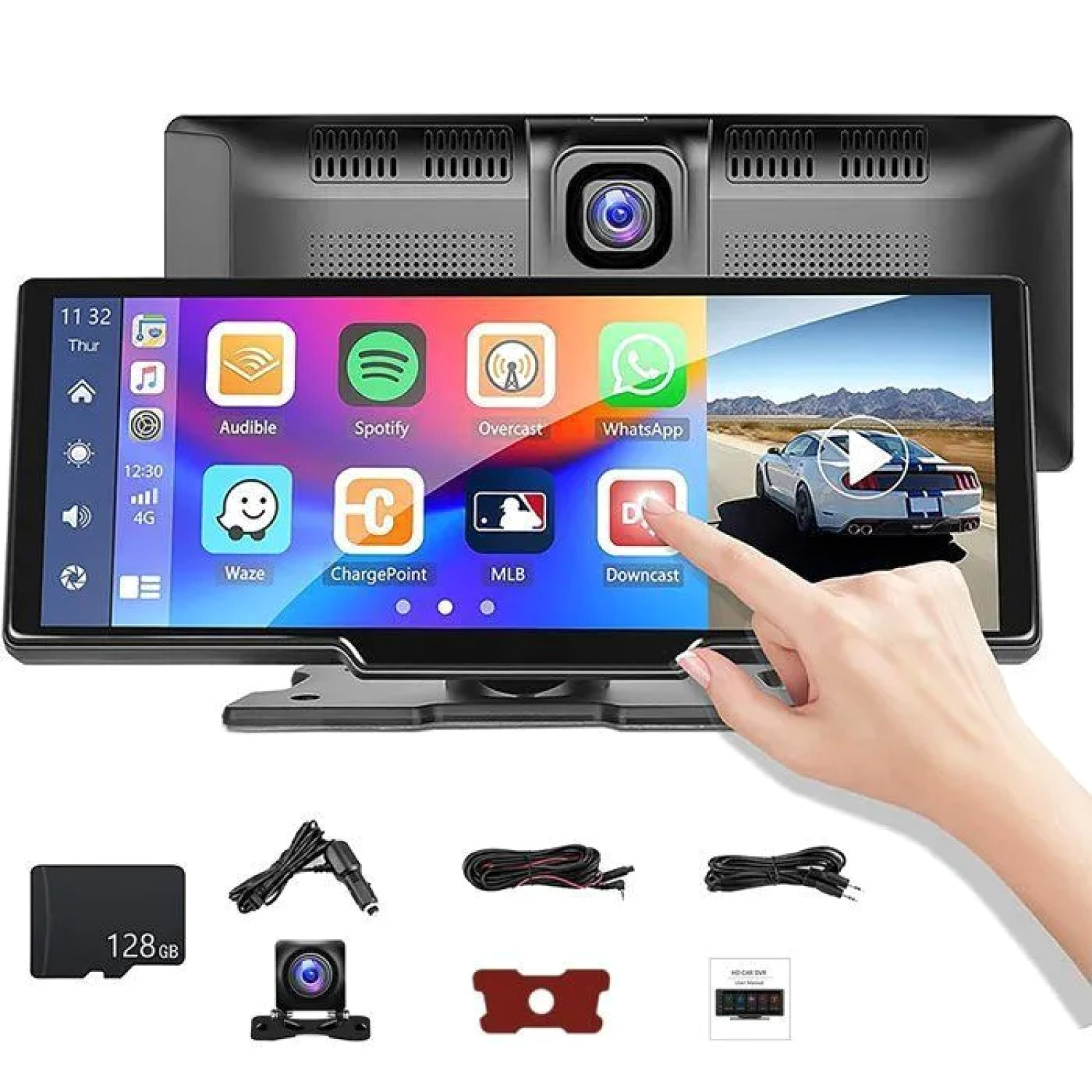 Écran CarPlay Sans Fil 10.26" Idéal pour les Trajets en Famille
