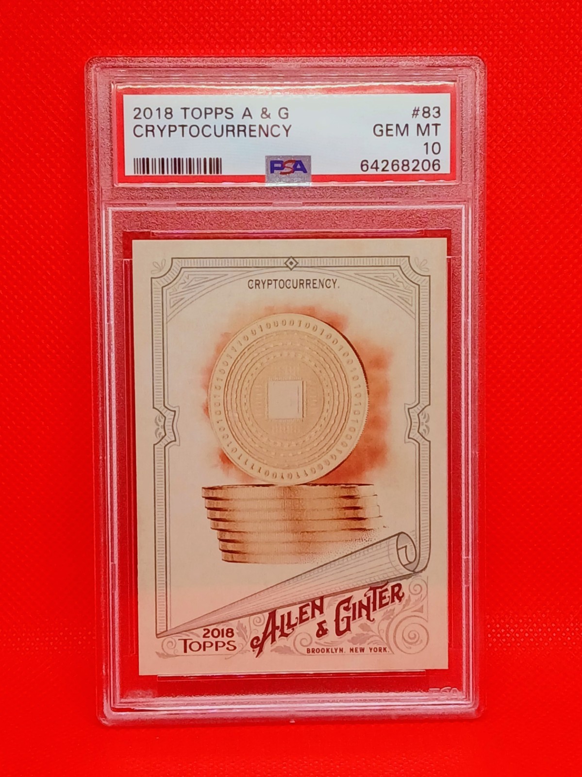 2018 TOPPS Allen Ginter #83 CRYPTOCURRENCY PSA 10 🪙