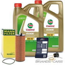 MANN-FILTER ÖLFILTER+10L CASTROL EDGE 5W-30 LL FÜR AUDI Q5 8R 3.0 TDI