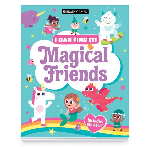 Brain Games I Can Find It Magical Friends Children's Sticker Book - 第 2/2 張圖片
