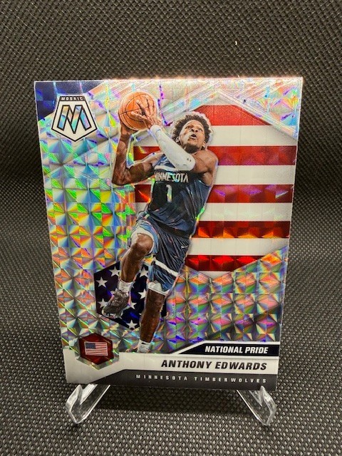 2020-21 Panini Mosaic National Pride REACTIVE YELLOW Anthony Edwards (RC)