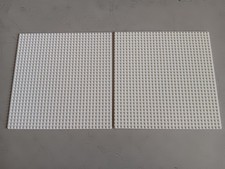 LEGO BULK LOT 2 WHITE BASEPLATES 32X32 STUD 10"X10"  3811