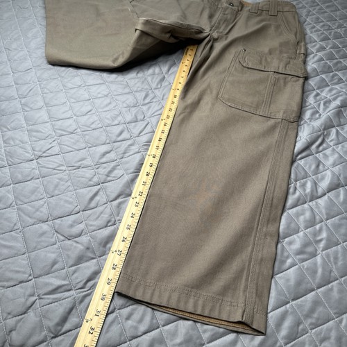 Duluth Trading Men's 38x30 Tan Thick Canvas Relaxed Pants Workwear Carpenter - Picture 3 of 7