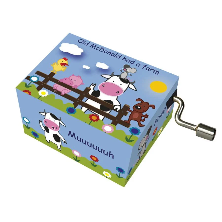 Fridolin Kurbelspieldose „Old McDonald“ – Spieluhr auf Resonanzholz