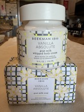 Beekman Goat Milk Vanilla Absolute 2-Piece Set- 9 oz. Soap 8 oz Body Cream