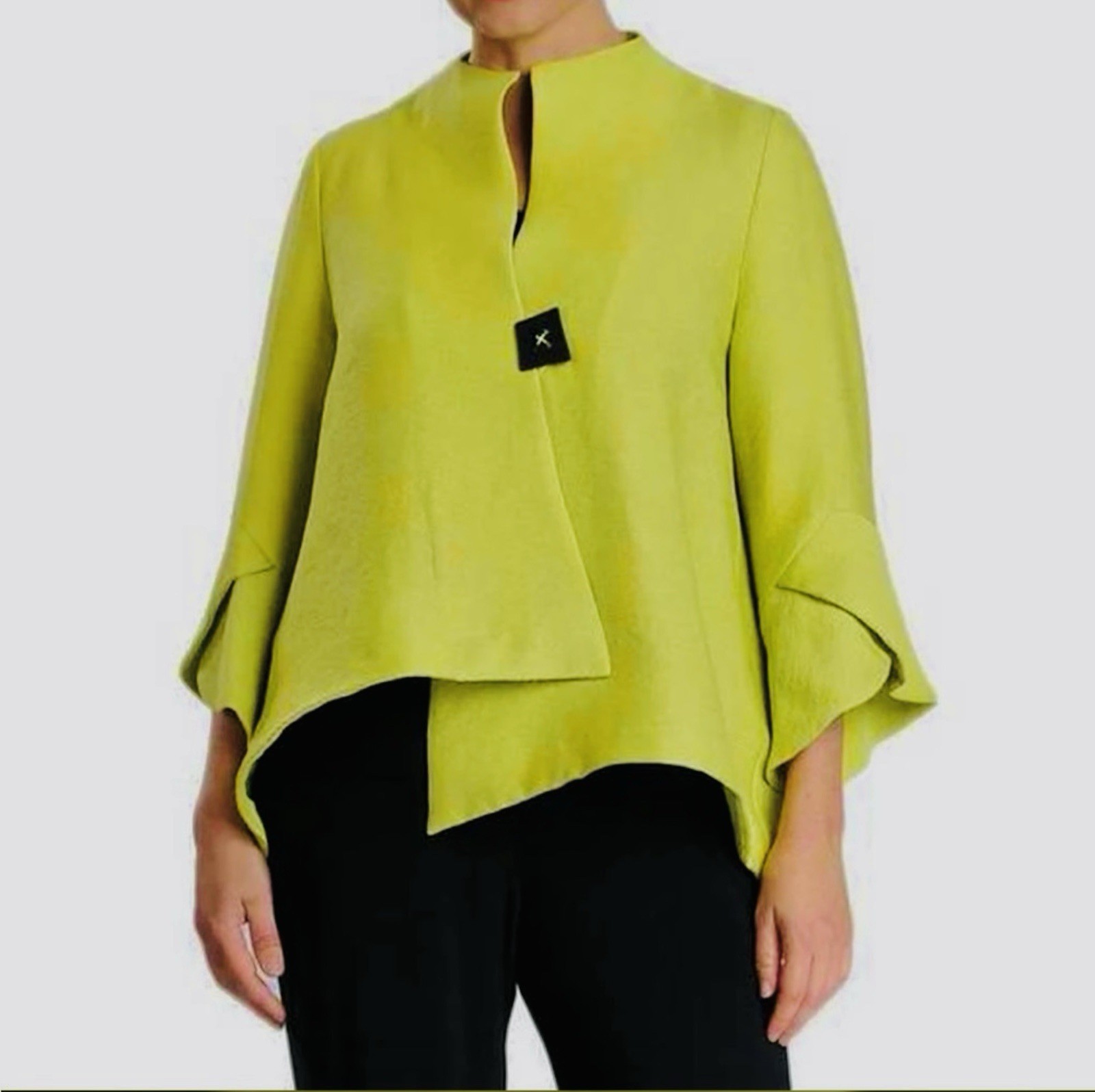 IC Collection Lime Ribbed Single Button Asymmetri… - image 2