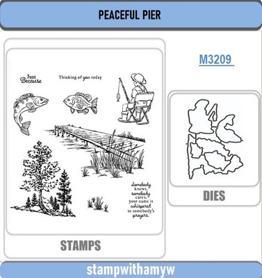 PEACEFUL PIER Metal Cutting Dies & Stamps Scrapbook DIY Greeting Card Handmade