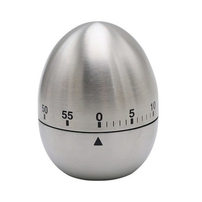 Kitchen Timer Home Kitchen Alarm Clock Stainless Steel Egg Shape Machinery Timer