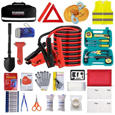 #ad Car Emergency Roadside Tool Kit with Jumper Cable ShovelAuto Truck Vehicle... $66.44