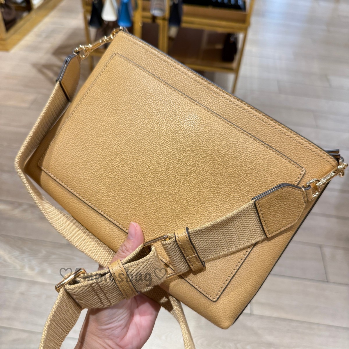 Tory Burch Blake Swingpack Leather Crossbody Messenger 176874 Warm