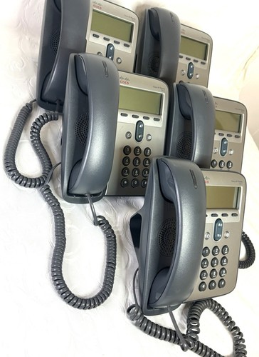 Lot of 5 CISCO IP PHONE 7911 7911G W/stand Desktop VOIP business Free Shipping - Picture 9 of 13