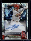 2025 Bowman Draft Jack Gurevitch Chrome Auto Sparkle Refractor 1st Prospect #/71