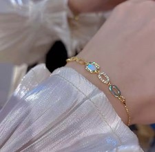 Luxury Zircon Chain Bracelets Woman Elegant G...