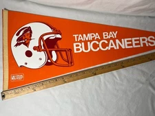 Vtg Tampa Bay Buccaneers full-size pennant dead stock