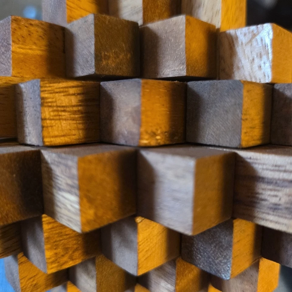 Rompecabezas de madera octaedro rompecabezas estrella de la muerte pagoda 7 x 7 x 7 Foto 4 de 4