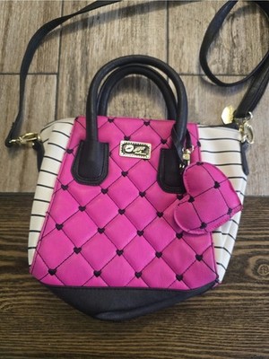 Betsy Johson Handbag Purse. Pink. Super Cute!