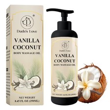 Vanilla Coconut Body Massage Oil – Hydrating & Nourishing (8.45 fl oz / 250 ml)