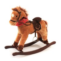 Bayer Chic 2000 Schaukelpferd Cowboy 46 Cm Mit Sound Rostbraun Top
