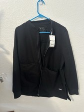 Figs NWT Bomber Scrub Jacket Black