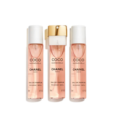 CHANEL COCO MADEMOISELLE TWIST AND SPRAY 3ER SET EAU DE PARFUM NACHFÜLLPACKUNGEN 3x20ml