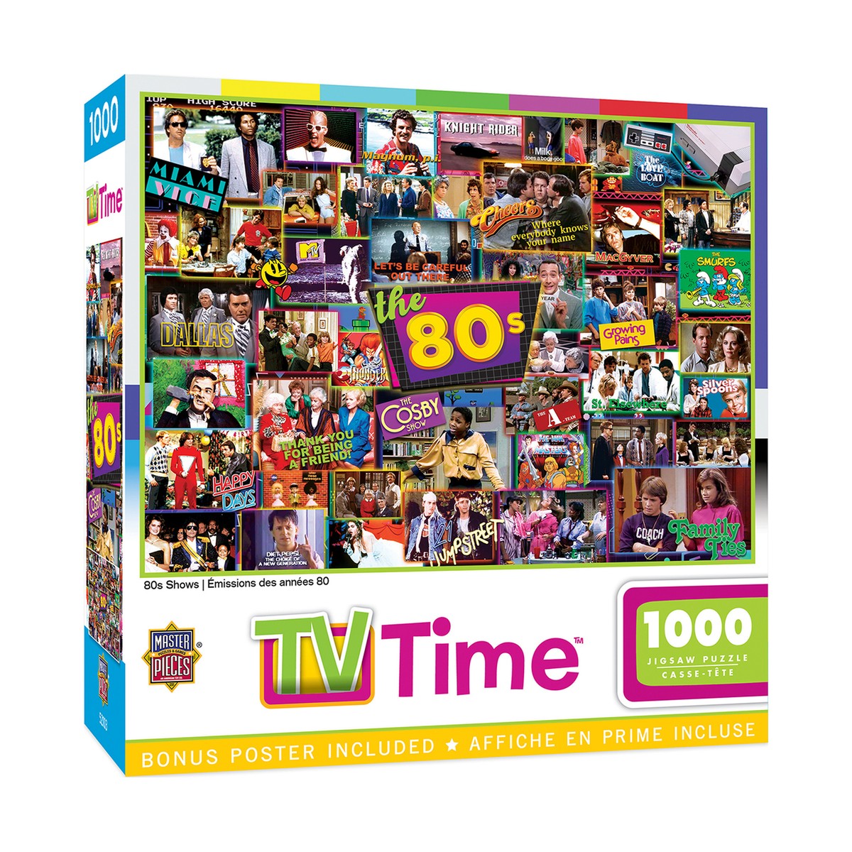 New - Masterpieces Puzzles TV Time - 80s Shows: 1000 Pcs - Ages 14