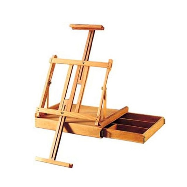 US Art Supply La Jolla 36 Inch Portable Tabletop Wood Sketchbox Easel