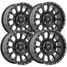 (Set-4) Pro Comp PA34 Rockwell 17x8 5x5" +0mm Satin Black Wheels Rims 17" Inch
